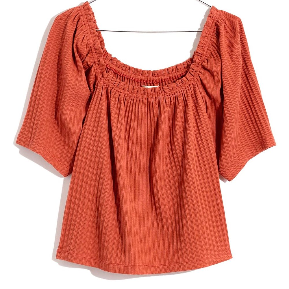 Madewell Tops Madewell Knit Pointelle Peasant Top - Size Small